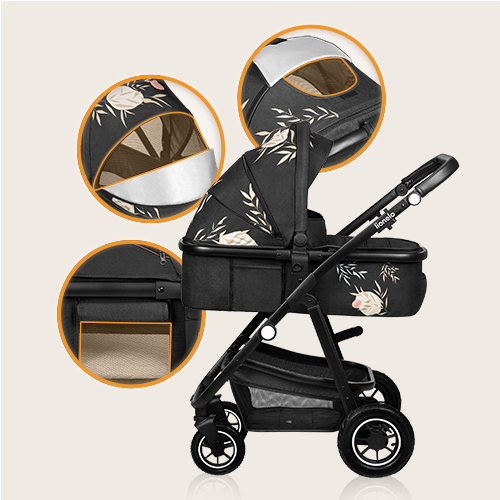 Lionelo Cama Grey Graphite — przyczepka rowerowa z funkcją wózka spacerowego